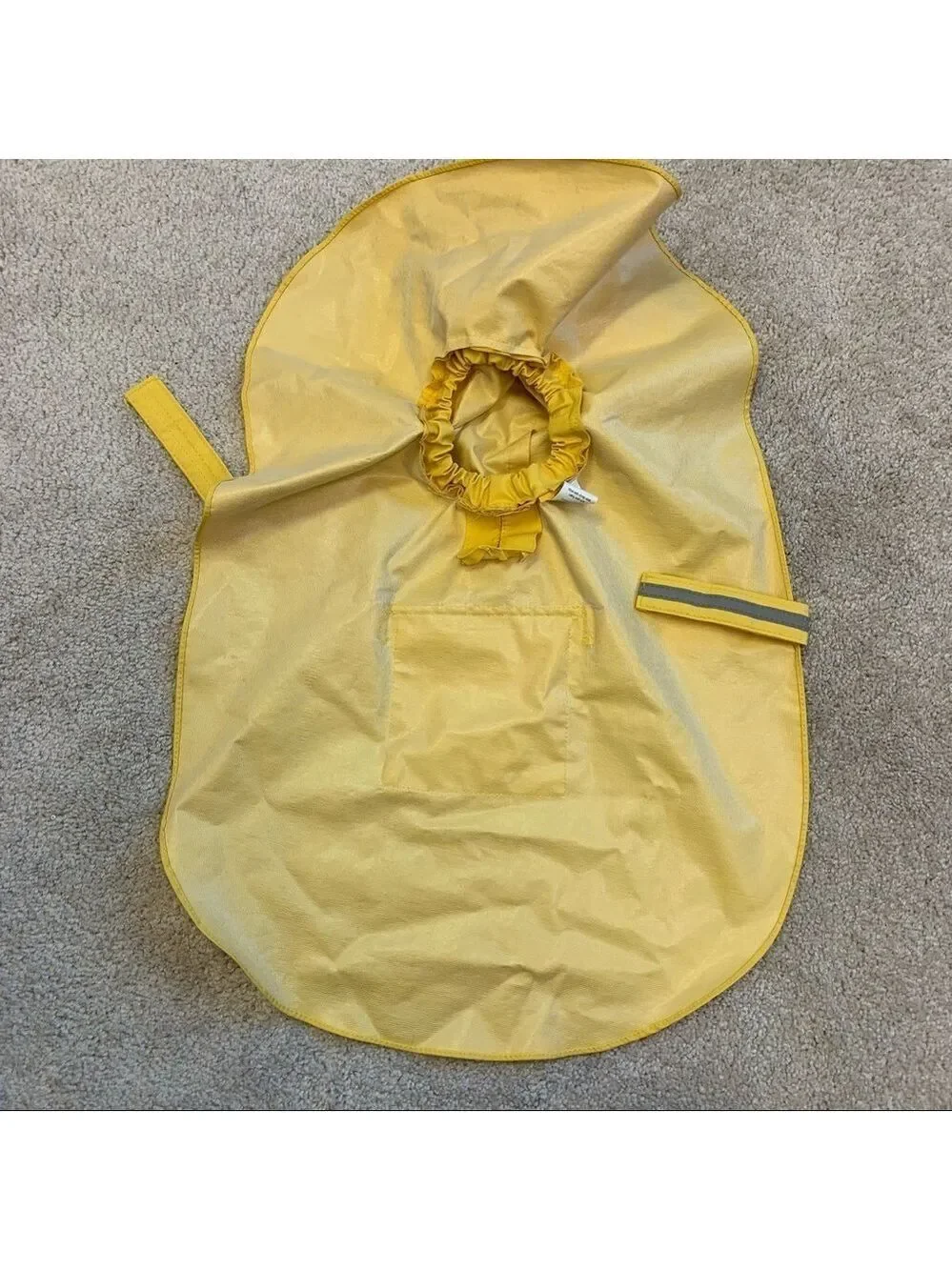 DOG Yellow Hooded Raincoat Size Medium